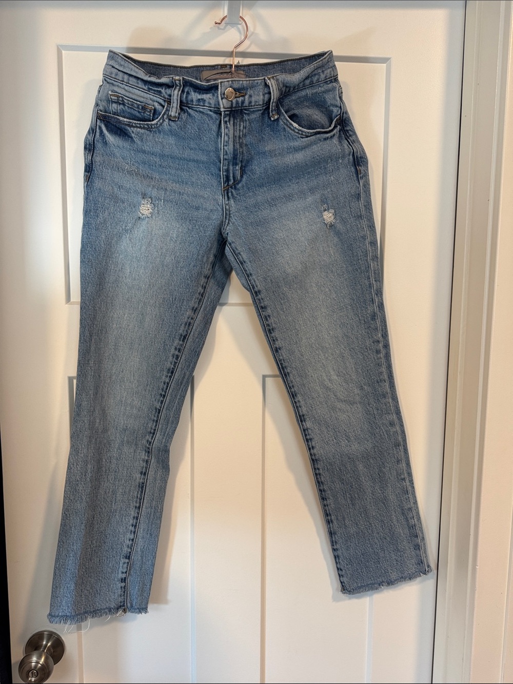 Joe’s Jeans Straight Leg Frayed Hem Jeans